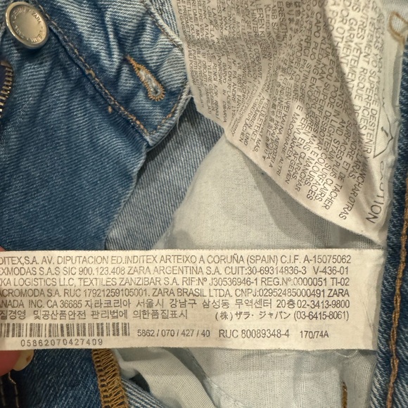 ZARA HIGH-RISE BAGGY JEANS Sz 6 - Picture 4 of 4